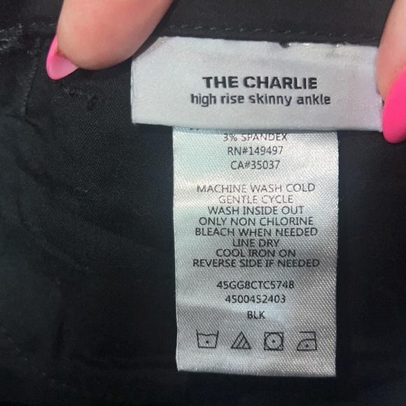 HIGH RISE SKINNY ANKLE coated Black -Brand New With Tags - Picture 6 of 7
